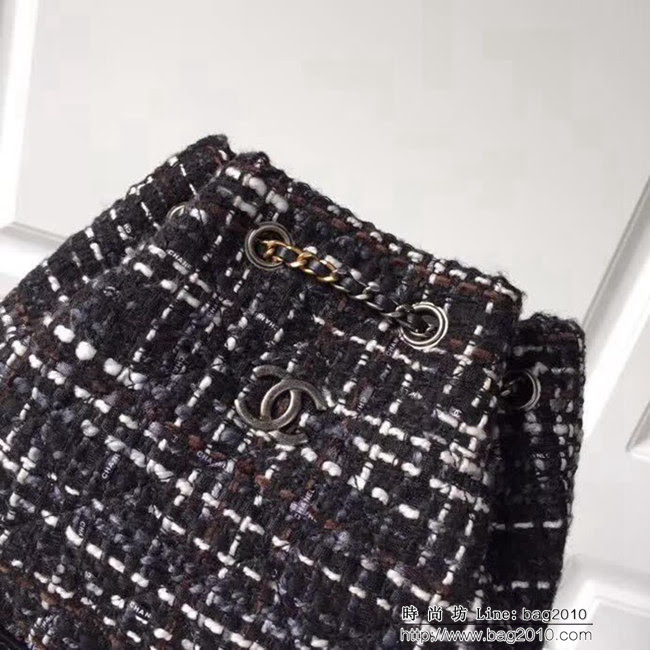香奈兒CHANEL2018秋冬季Gabrielle 編織流浪包原版羊皮 DSC2091
